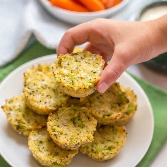 Broccoli Cheese Quinoa Bites