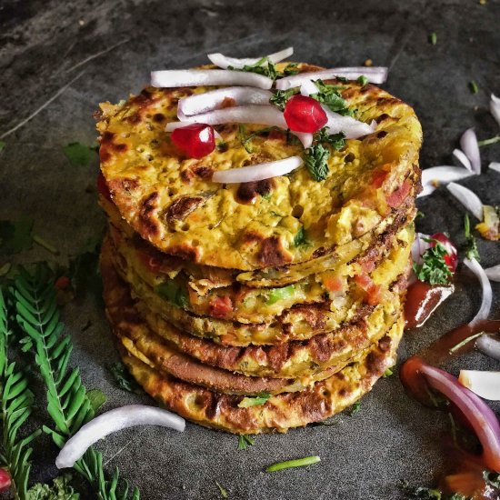 Savory Gram Flour Pancakes Cheela