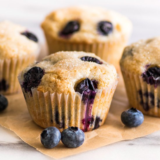 Small-batch Blueberry Muffins