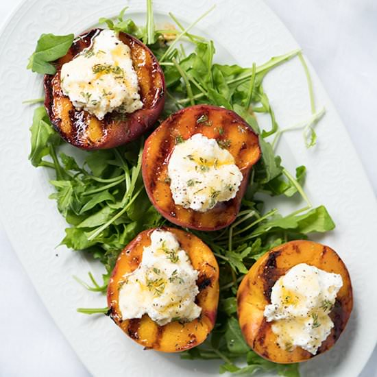 Grilled Peach & Ricotta Entree