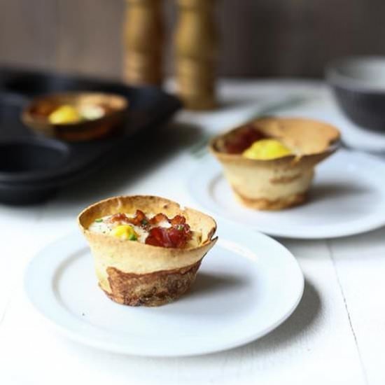 Bacon & Egg Breakfast Tortilla Cups