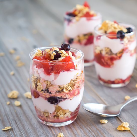 Honeyed Fruit & Yogurt Parfaits