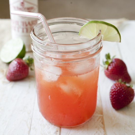 Strawberry Rhubarb Smash Cocktail