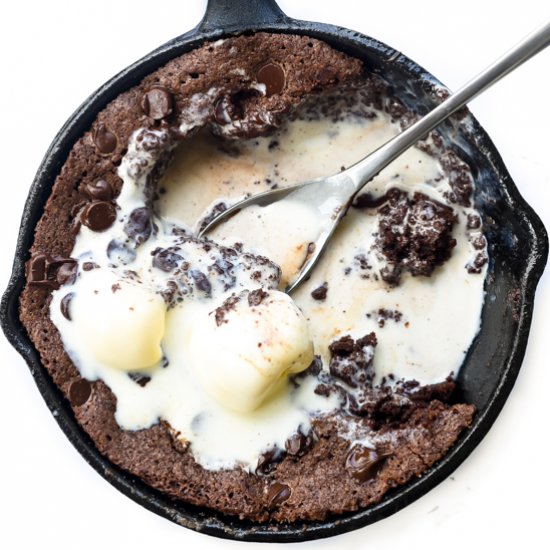 Double Chocolate Brownie Skillet