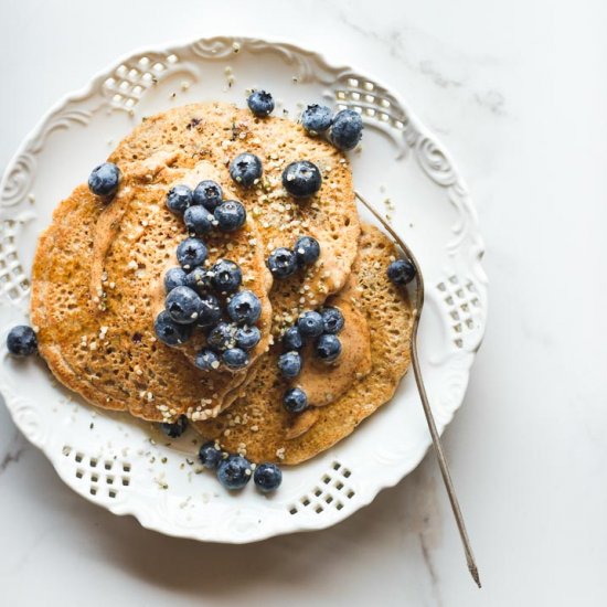 Almond Butter Protein Pancakes