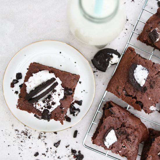 Vegan Oreo brownies