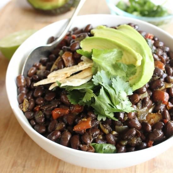 Spicy Vegan Black Bean Soup