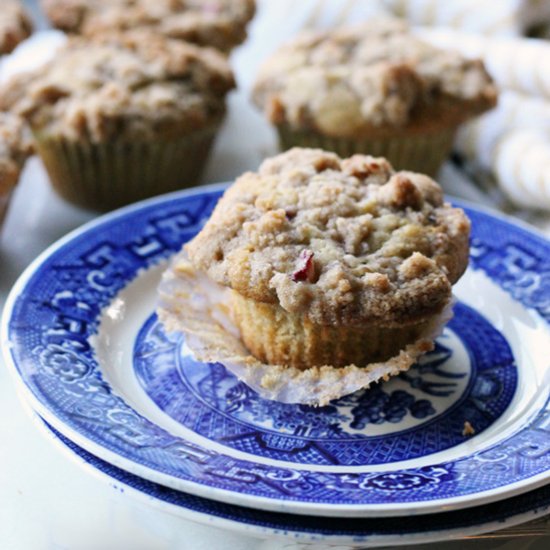 Nectarine Pecan Crumb Muffins