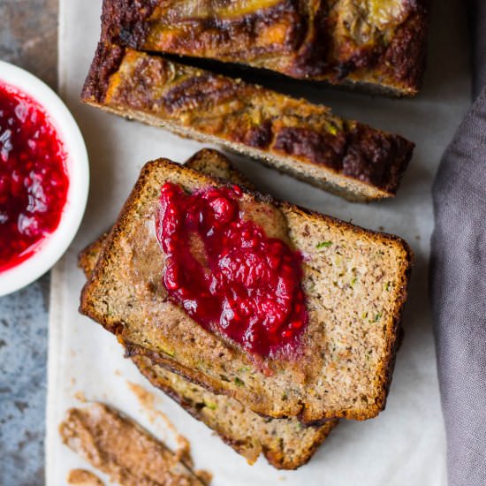 Grain Free Zucchini Banana Bread