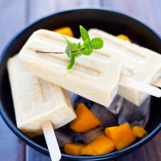 Mango Coconut Popsicles