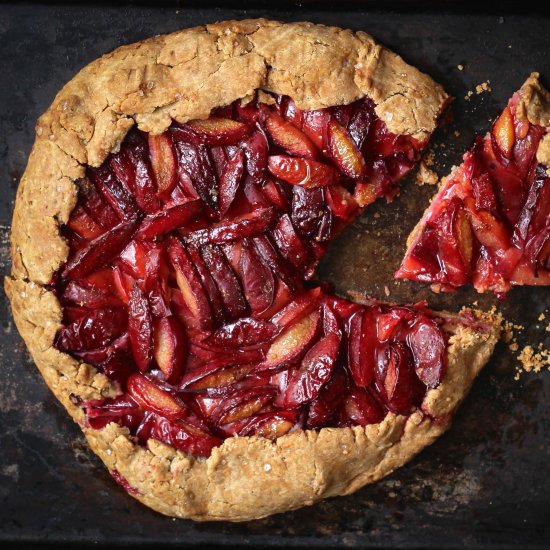 Glutenfree Chai Spiced Plum Galette