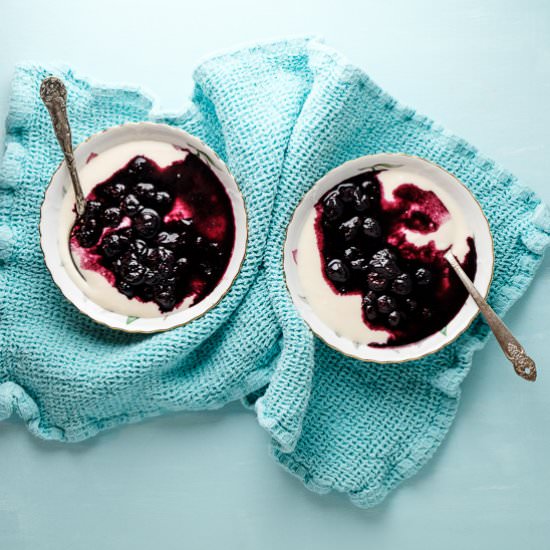 Blueberry Compote with Yogurt