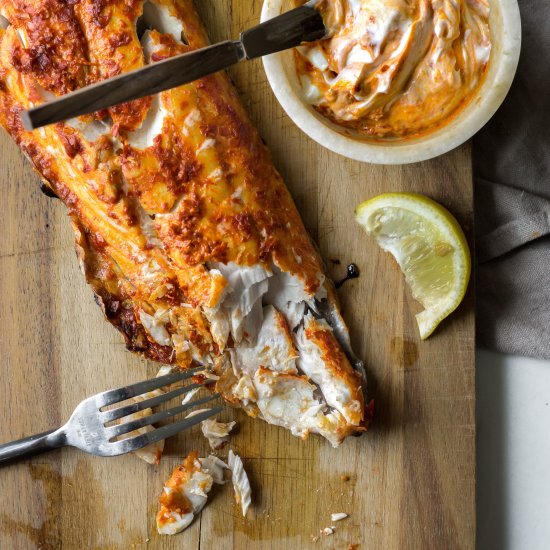 Grilled Redfish with Harissa