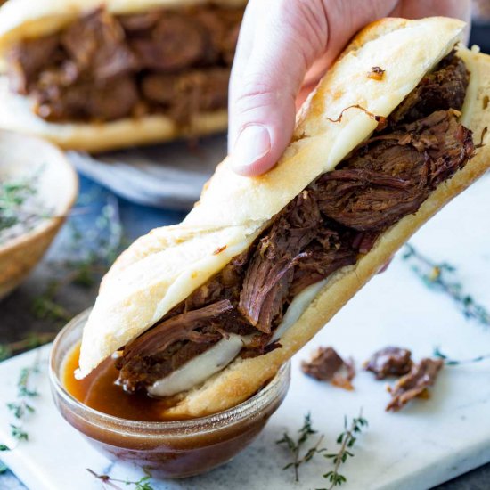 Slow Cooker French Dip Sandwiches