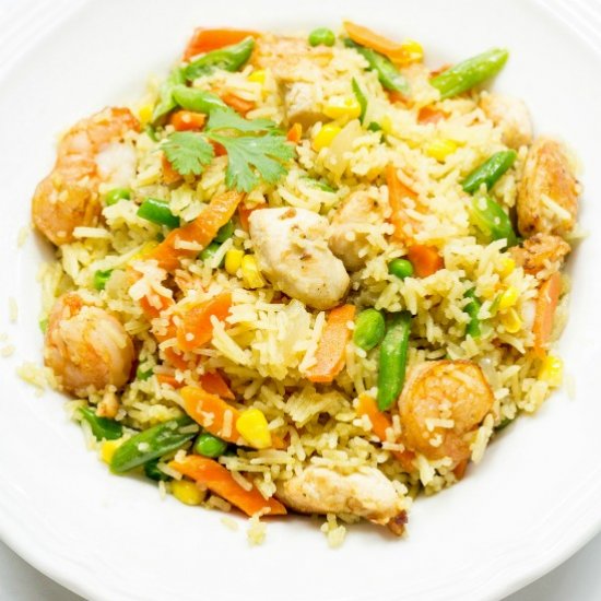 Chicken and Shrimp Fried Rice