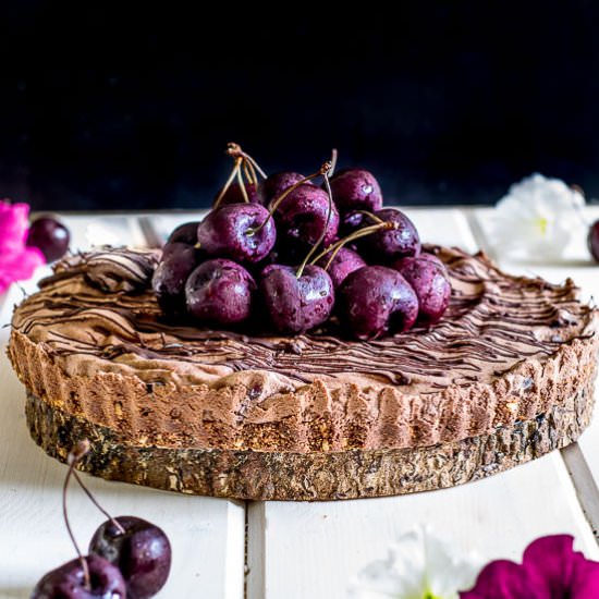 No-Bake Chocolate Cherry Tart