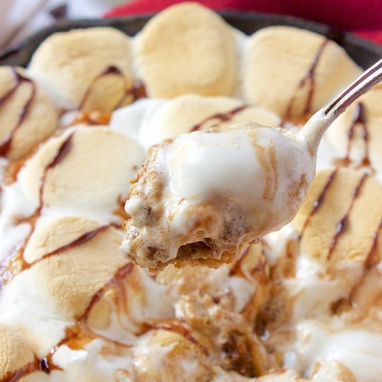 Skillet Peanut Butter Smores Pizookie