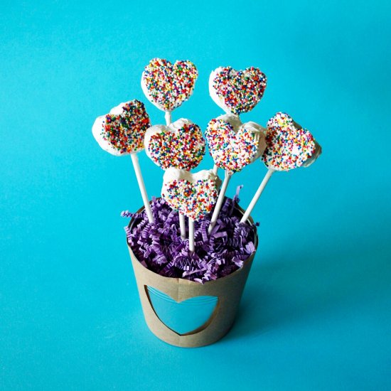 Sprinkle Heart Pops