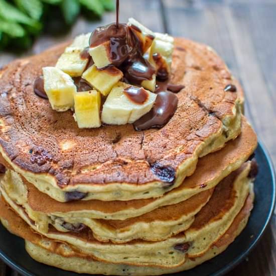 Chocolate Banana Pancakes