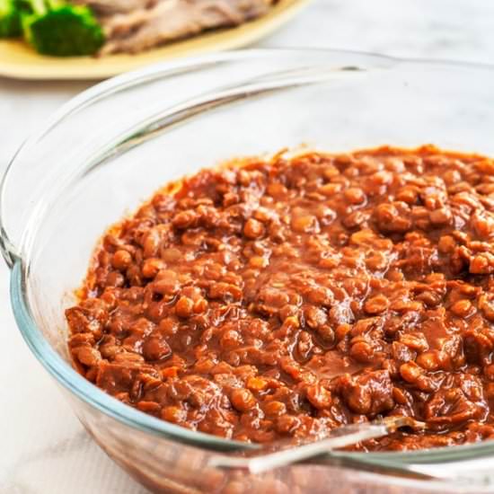 Slow Cooker BBQ Lentils