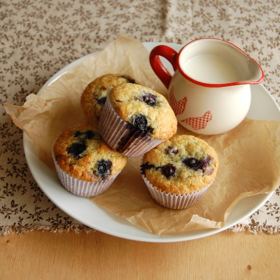 Orange, Blueberry and Olive Oil Muffin