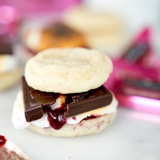 Raspberry Sugar Cookie S’mores