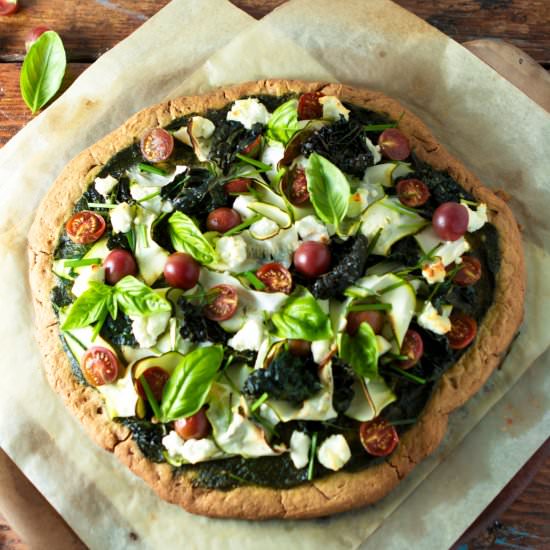 Gluten-Free Green Goddess Pizza