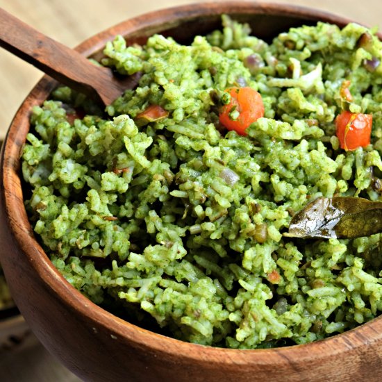 Lahsuni Palak Rice