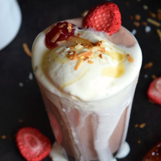 Roasted Strawberry Coconut Shake