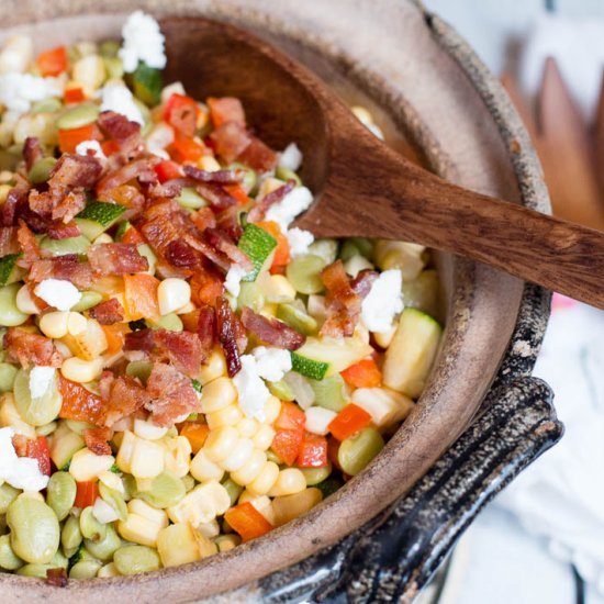 Butterbean Succotash w/ Bacon