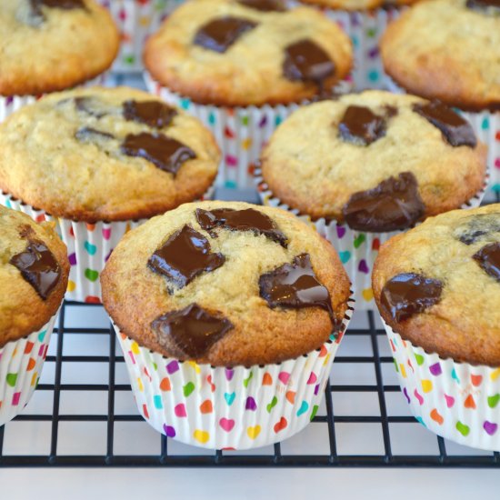 Banana Chocolate Chunk Muffins