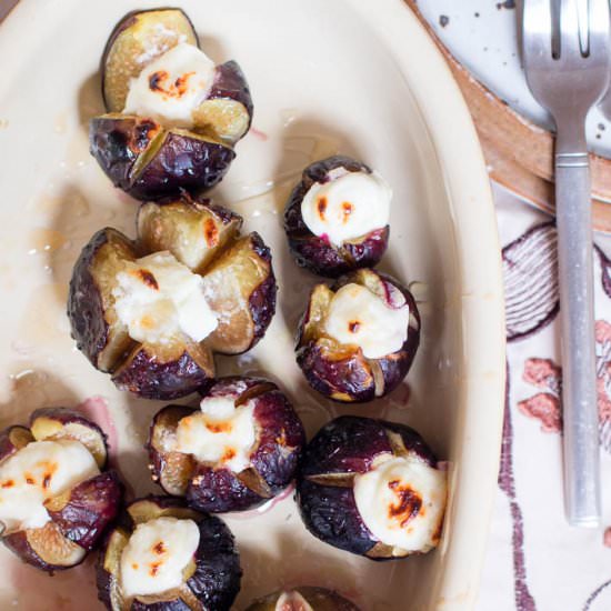 Figs Stuffed w/ Goat Cheese