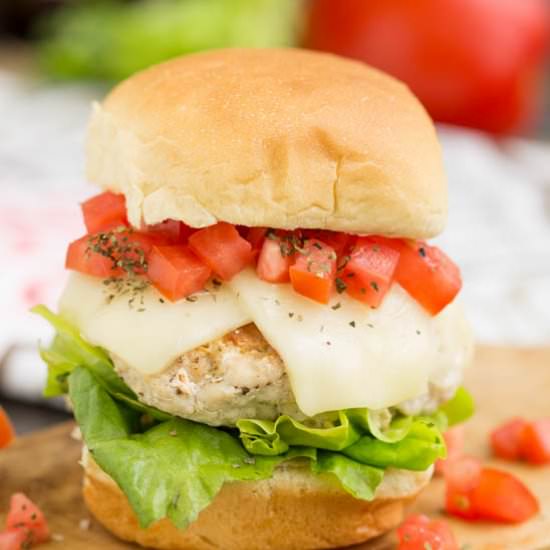 Bruschetta Turkey Burgers