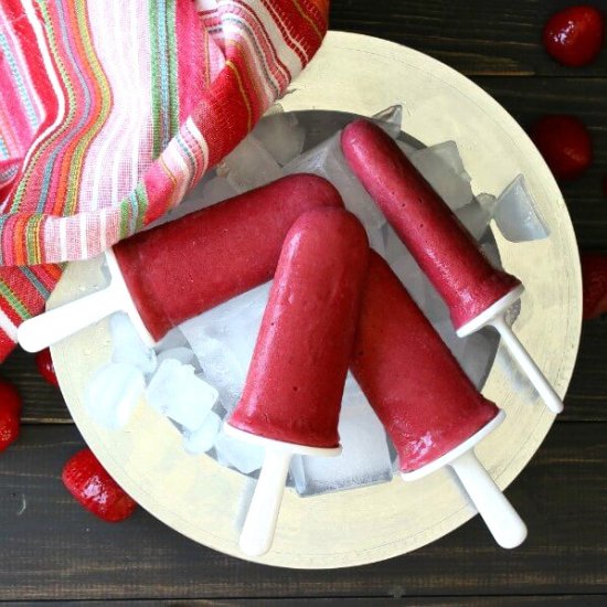 Dairy Free Strawberry Yogurt Pops