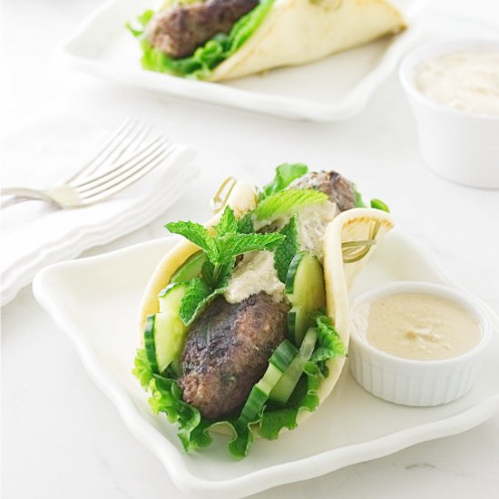 Lamb Kofta Kabob Sandwiches