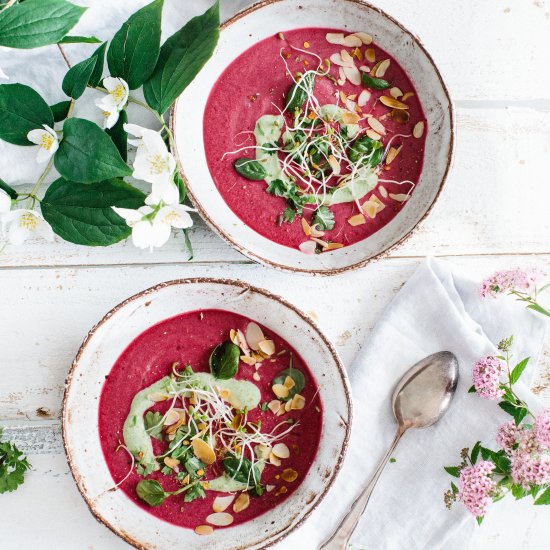 Chilled Beetroot & Cucumber Soup