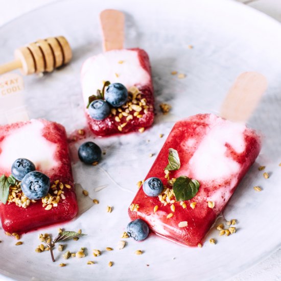 Strawberry Yogurt Popsicles