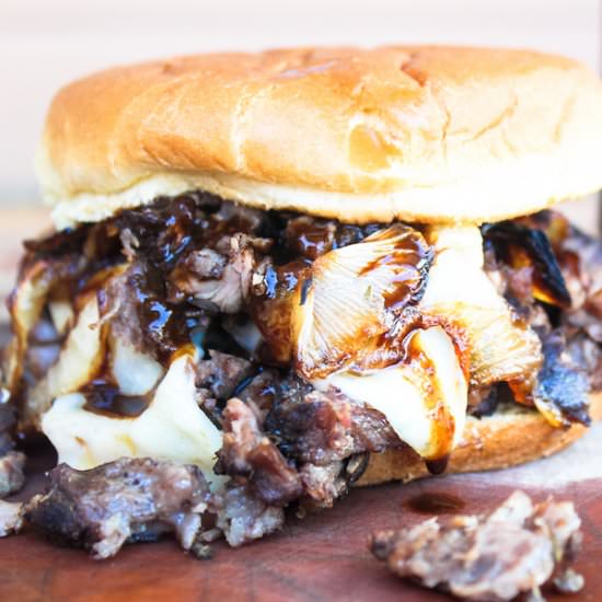 Beef Neck Bones Sandwich w/ Onions