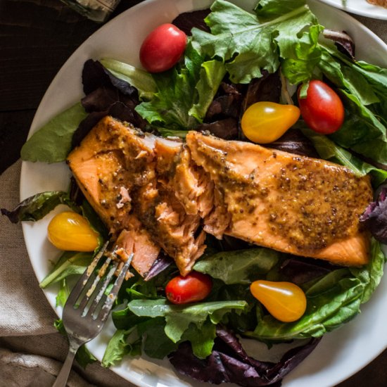 Maple Mustard Glazed Salmon