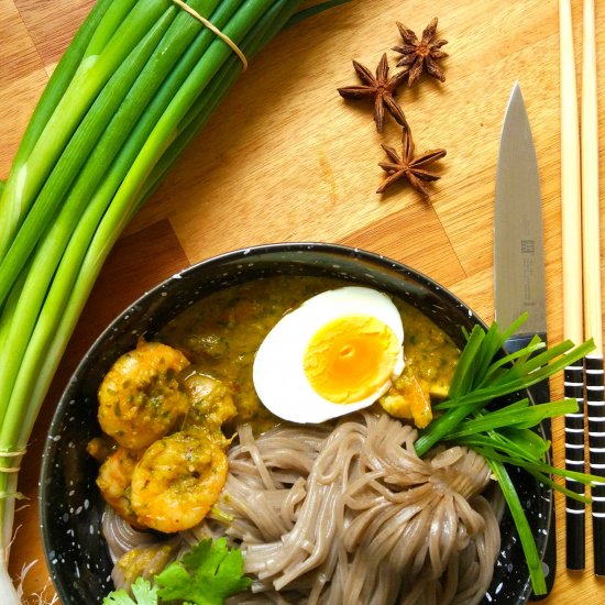 Soba Noodles with Thai Prawn Curry