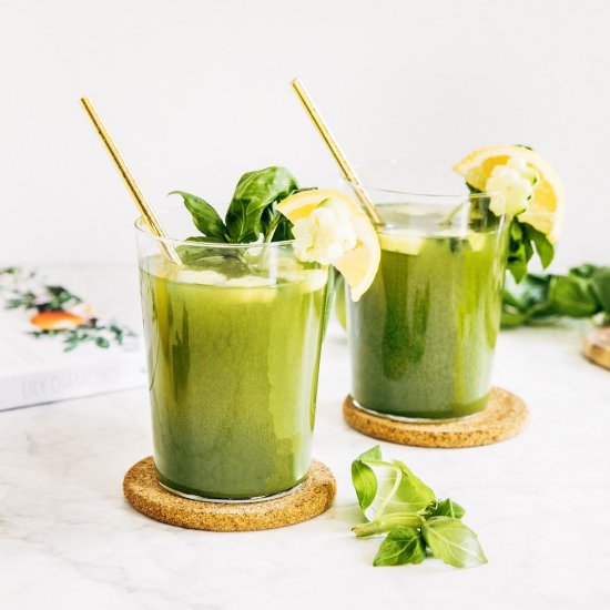 Sparkling Cucumber Basil Lemonade