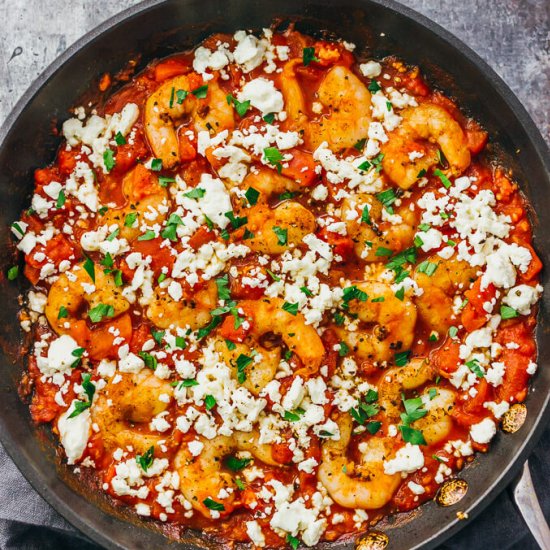 Pan Seared Shrimp with Tomatoes