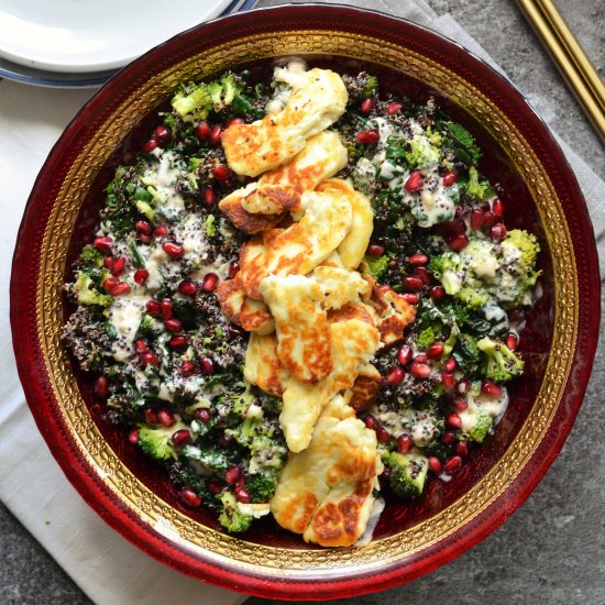 Black Quinoa & Halloumi Salad