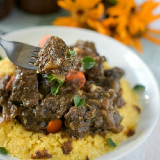 Italian Venison Stew with Polenta