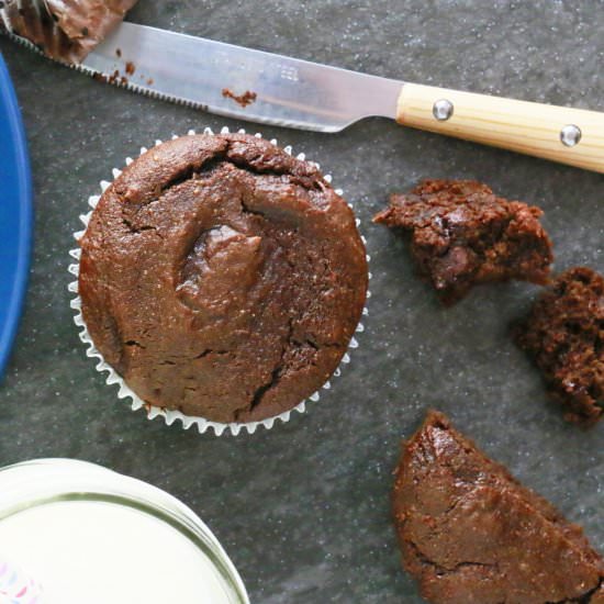 WholeWheat Chocolate Avocado Muffin