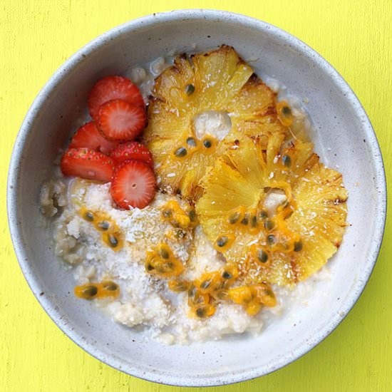 Pina Colada Breakfast Oatmeal Bowl