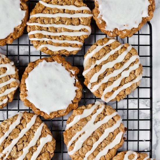 Vegan Iced Oatmeal Cookies