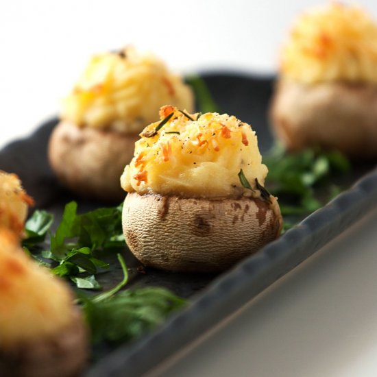 Mashed Potato stuffed Mushrooms