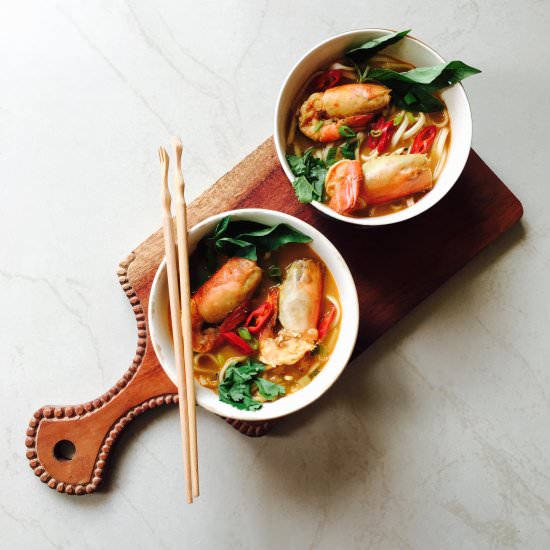 Fiery Prawn Noodle Soup