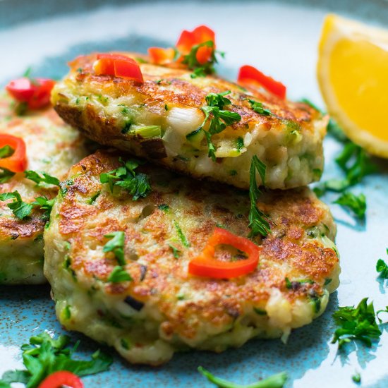 Halloumi Zucchini Fritters